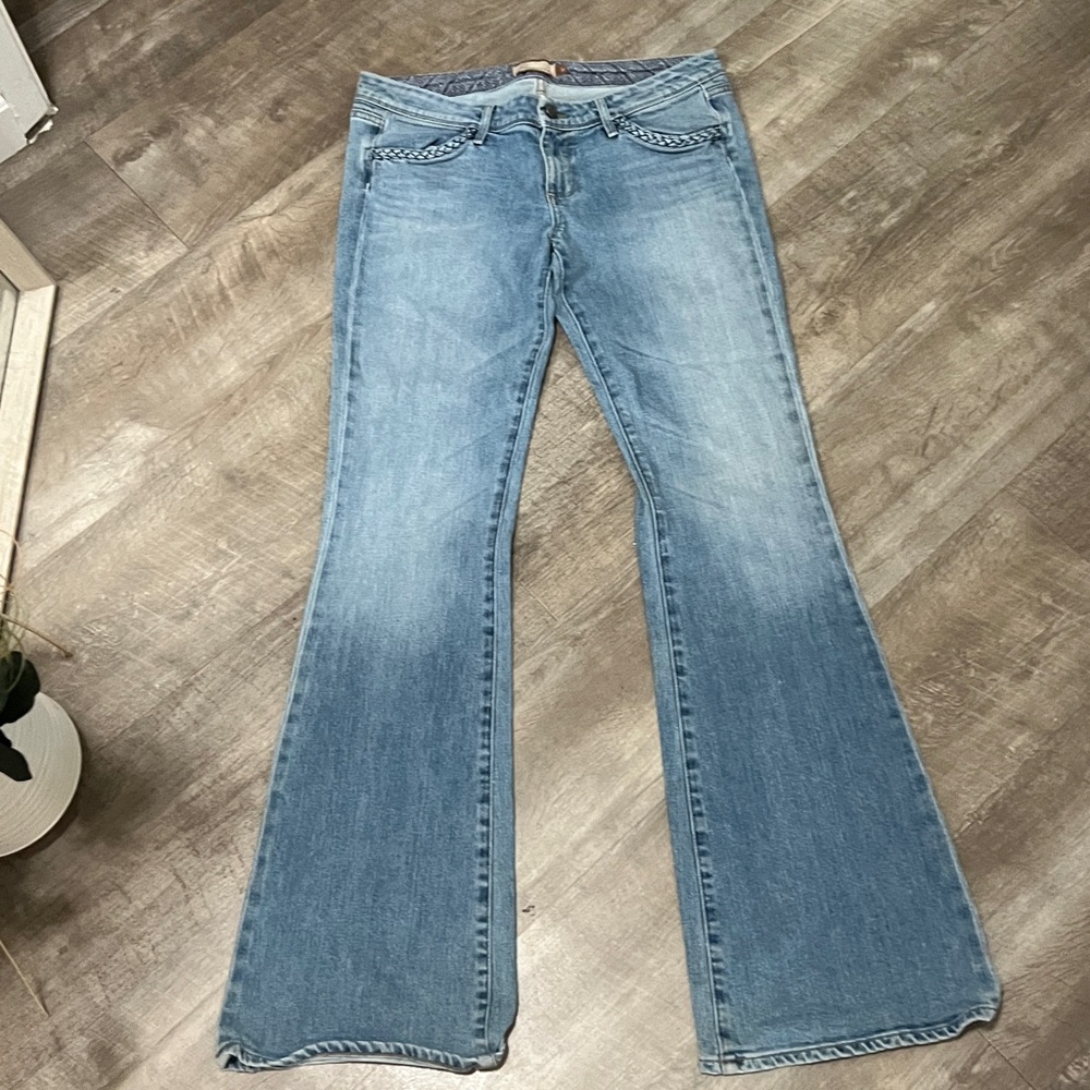 PAIGE Light Blue Denim with Patterned Waistband